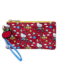 Loungefly Hello Kitty 50th Anniversary Classic AOP Nylon Pouch Wristlet