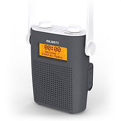 Majority Eversden Grey Splash Proof Portable Dab Radio