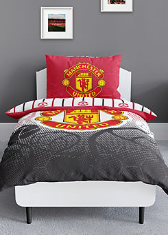 Manchester United FC Crest Reversible Duvet Cover Set