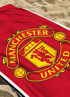 Manchester United FC Stripe 100% Cotton Beach Towel