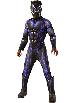 Marvel Deluxe Black Panther Battle Suit Kids Fancy Dress Costume
