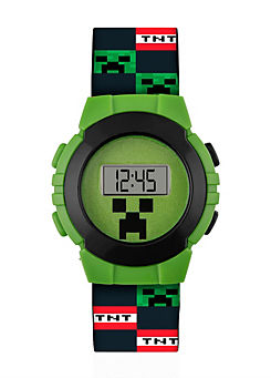 Minecraft Green Digital Watch