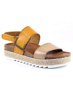 moda in pelle lotus zip front sandal
