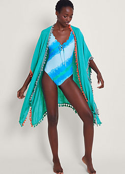 Monsoon Contrast Tassel Cover-Up