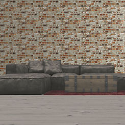 Muriva Novelties Loft Brick Wallpaper