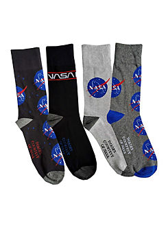 NASA Mens 4Pk Nasa Gift Socks