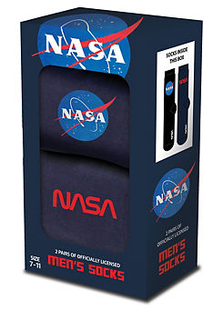 NASA Men’s Pack of 2 Socks In Gift Presentation Box