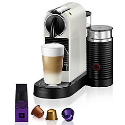 Nespresso by Magimix Citiz Pod Coffee Machine with Milk Frother- White 11319