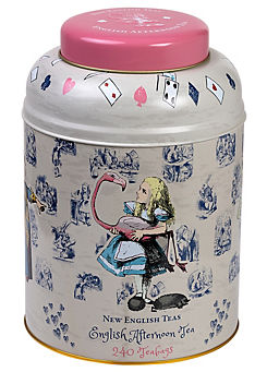 New English Teas Vintage Alice In Wonderland Tea Caddy With 240 English Afternoon Teabags