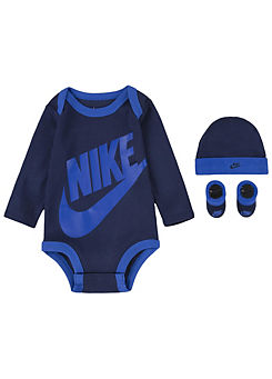 Nike Kids Bodysuit, Hat & Socks 3-Piece Set