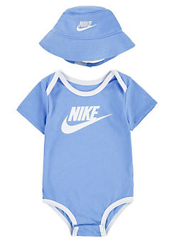 Nike Kids Core Bucket Hat & Bodysuit 2-Pieces Set