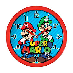 Nintendo Super Mario Brothers Red Frame Wall Clock