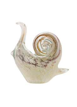 Objets D’art Snail Glass Figurine