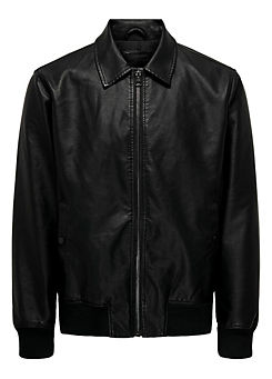 Only & Sons Faux Leather Jacket