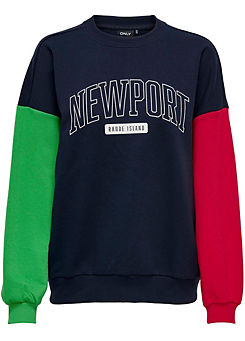 Only Casual Colour Block Sweatshirt