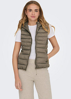 Only Hooded Quilted Gilet