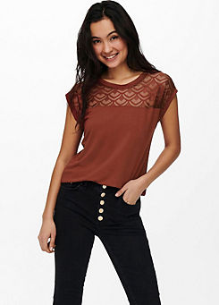 Only Lace Patterned Top