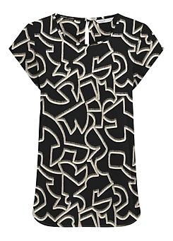 Only Printed Short Sleeve Blouse