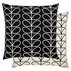 Orla Kiely Monochrome Small Linear Stem 50 x 50cm Filled Cushion