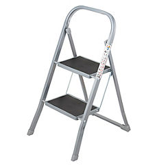 Our House Rubber Tread Steel 2 Tier Step Ladder
