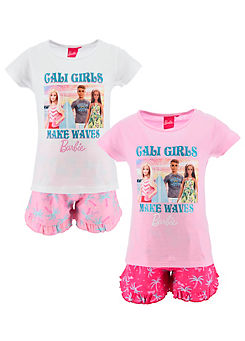 Pack of 2 Barbie Cali Girls Make Waves Kids T-Shirt & Shorts Set