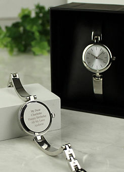 Personalised Silver Ladies Watch