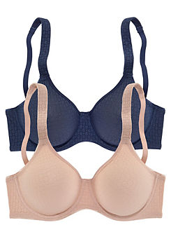 Petite Fleur Pack of 2 Underwired T-Shirt Bras