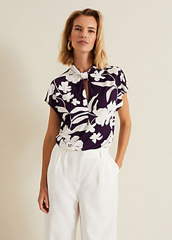 Phase Eight Farley Floral Twist Neck Top