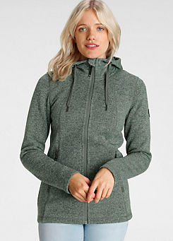 Polarino Knitted Fleece Jacket with Jersey-Lined Hood