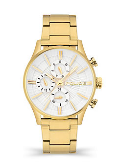 Police Barter Gold Plated Multi Dial Men’s Watch