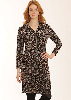 Pomodoro Leopard Flock Dress
