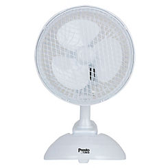 Presto by Tower 6ins 2-in-1 Table & Clip Fan - White