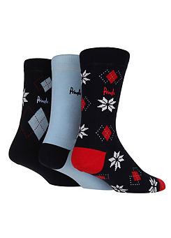 Pringle Mens 3 Pack Seasonal Hanging Socks Gift
