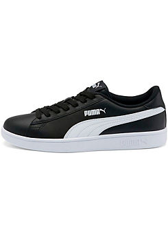 mens black leather puma trainers