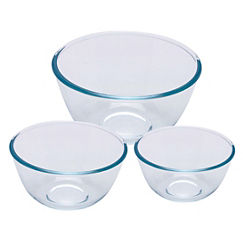 Pyrex Glass 3 Piece Bowl Set