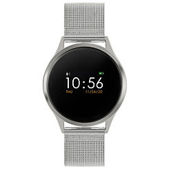Reflex Active Series 4 Smart Watch with Colour Touch Screen & Stainless Steel Silver Mesh Strap