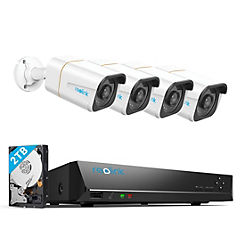 Reolink 10MP 8-Channel PoE NVR with 4 Bullet Cameras Expandable Security System with 2TB HDD