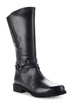 Riva Auckland Navy Mid Buckle Boots