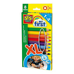 SES Creative Children’s My First Coloured Pencils Set, 8 XL Size Mini Colour Pencils