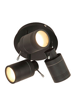 SPA Scorpius IP44 Bathroom Rated 3 Light Adjustable Black Spot Light