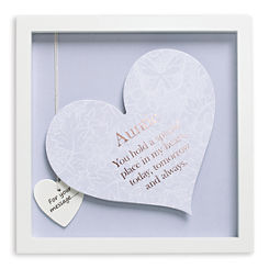 Said With Sentiment Heart Art Square Frame - Auntie