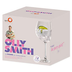 Set of 4 Olly Smith Gin Crystal Glasses