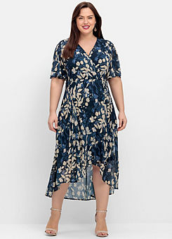 Sheego Tropical Print Wrap Dress