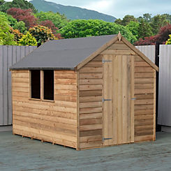 Shire Value Overlap 8 x 6 Pressure Treated Shed with Window - Installed