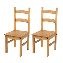 Sierra Pine Pair of Dining Chairs