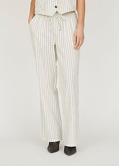 Sisters Point Loose Fitted Striped Trousers