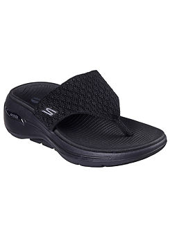 Skechers Ladies Black Go Walk Arch Fit Sandals