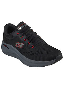 Skechers Mens Black Mesh/Red Trim Arch Fit 2.0 Trainers
