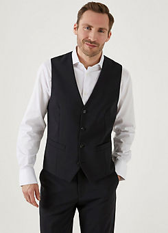 Skopes Darwin Black Regular Fit Suit Waistcoat