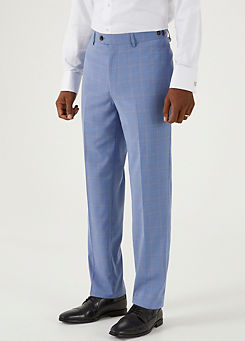 Skopes Fontelo Blue Check Tapered Fit Suit Trousers